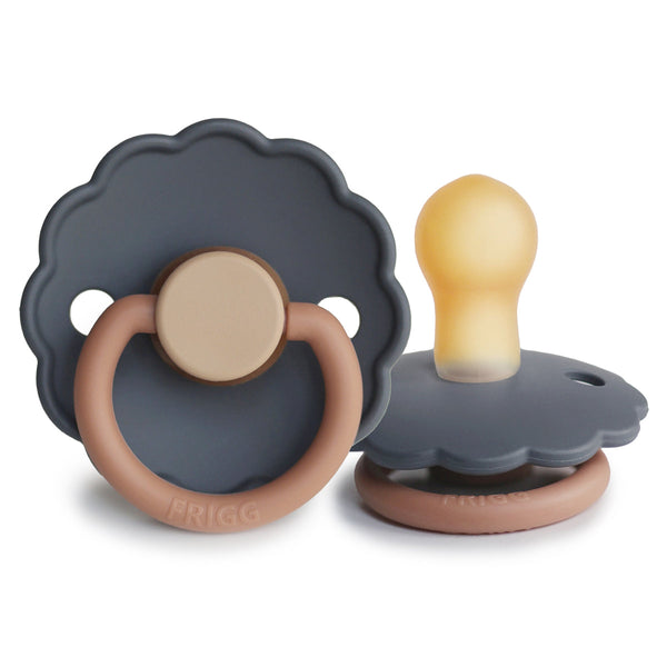 Frigg Daisy Colourblock - Round Latex Pacifier 3 pack-Pacifiers-Frigg-S1-Aurora-www.hellomom.co.za