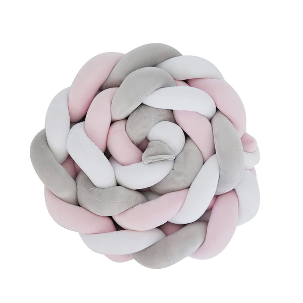 Snuggletime Braided Cot Bumber-Cot Bumper-Snuggletime-Pink-www.hellomom.co.za