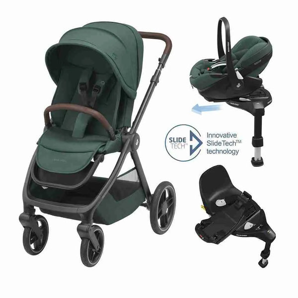 Maxi Cosi Oxford Travel System with Pebble 360 Pro and Familyfix 360 Pro-Travel Systems-Maxi Cosi-Twillic Green-www.hellomom.co.za