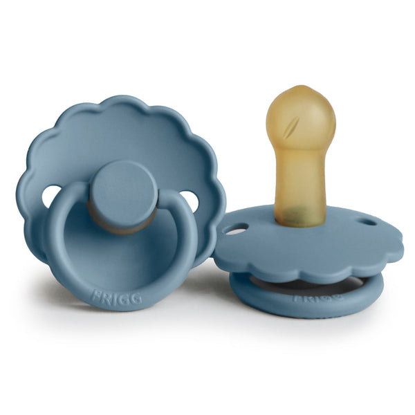 Frigg Daisy - Round Latex Pacifier 3 pack-Pacifiers-Frigg-S1-Glacier Blue-www.hellomom.co.za