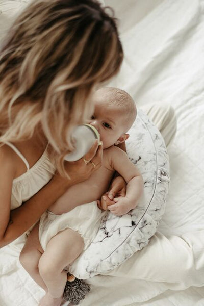 DockATot Nursing Pillow Wedge in Carrara Marble-Feeding Pillow-DockATot-www.hellomom.co.za