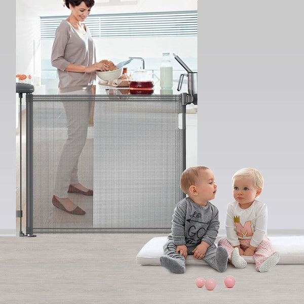 Snuggletime Autolock Retractable Safety Gate-Safety Gates-Snuggletime-Grey-www.hellomom.co.za