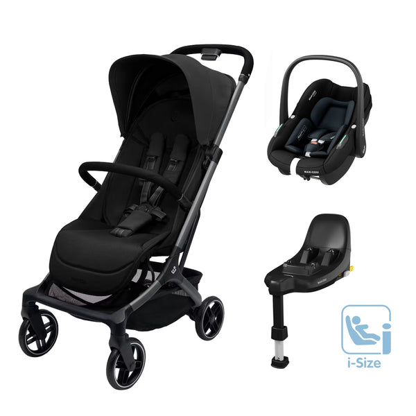 Maxi Cosi Oxford Cabin Travel System: Oxford Cabin Stroller + Pebble S Car Seat + FamilyFix S Base