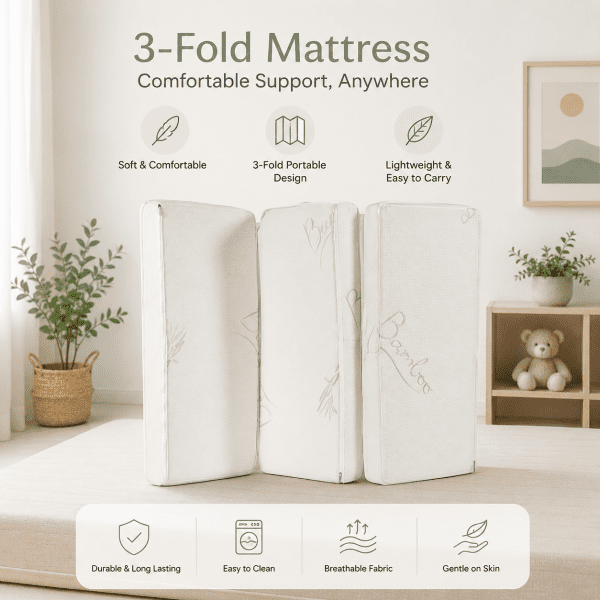 BabyWombWorld Camp Cot Mattress (Tri-Fold)