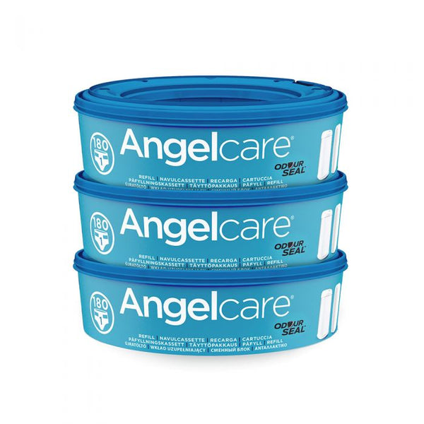 Angelcare Nappy Bin Round Refill-Nappy Bin Refills-Angelcare-3 pack-www.hellomom.co.za