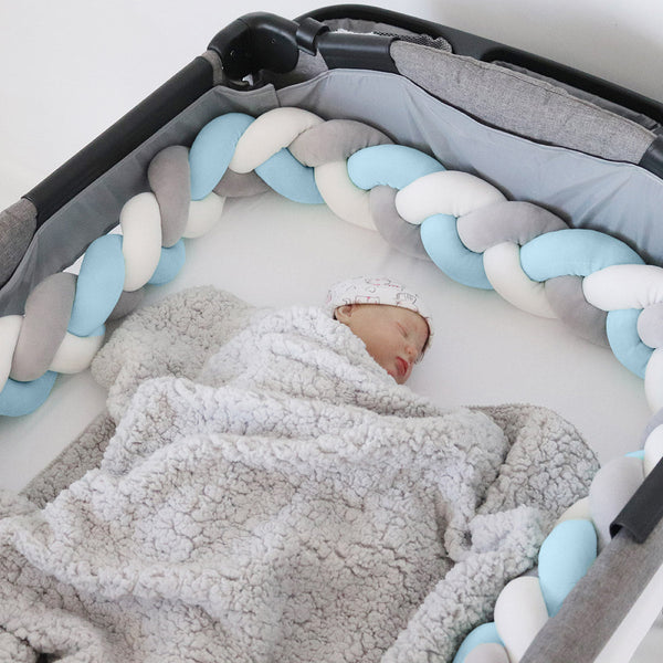 Snuggletime Braided Cot Bumber-Cot Bumper-Snuggletime-Grey-www.hellomom.co.za