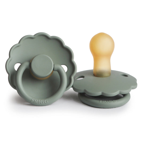 Frigg Daisy - Round Latex Pacifier 3 pack-Pacifiers-Frigg-S1-Sage-www.hellomom.co.za