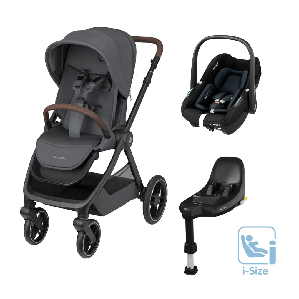 Maxi Cosi Oxford Travel System with Pebble S and FamilyFix S-Travel Systems-Maxi Cosi-Essential Graphite/Black-www.hellomom.co.za