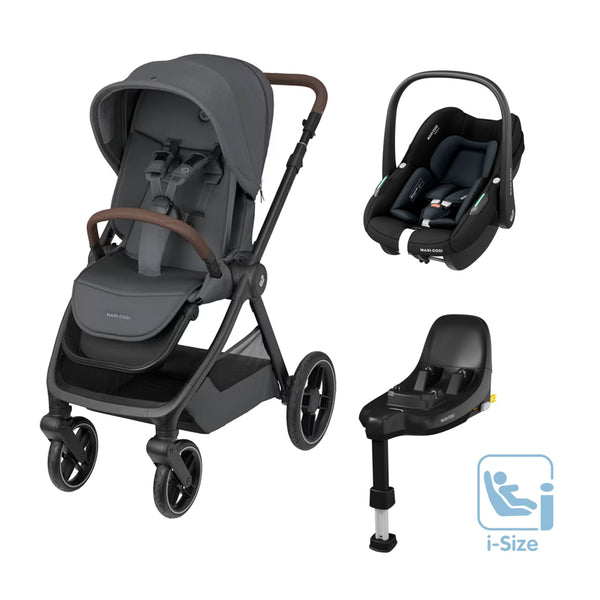 Maxi Cosi Oxford Travel System with Pebble S and FamilyFix S-Travel Systems-Maxi Cosi-Essential Graphite/Black-www.hellomom.co.za