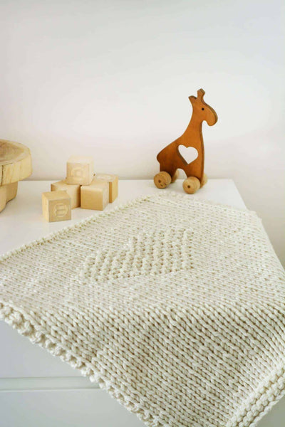 Heart Baby Blanket By Blankets From Africa-Blankets-Blankets From Africa-Pram and Car Seat Size-Cream-www.hellomom.co.za