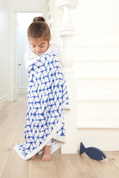 Aden + Anais Silky Soft Bamboo Indigo Shibori Blanket-Aden and Anais-www.hellomom.co.za