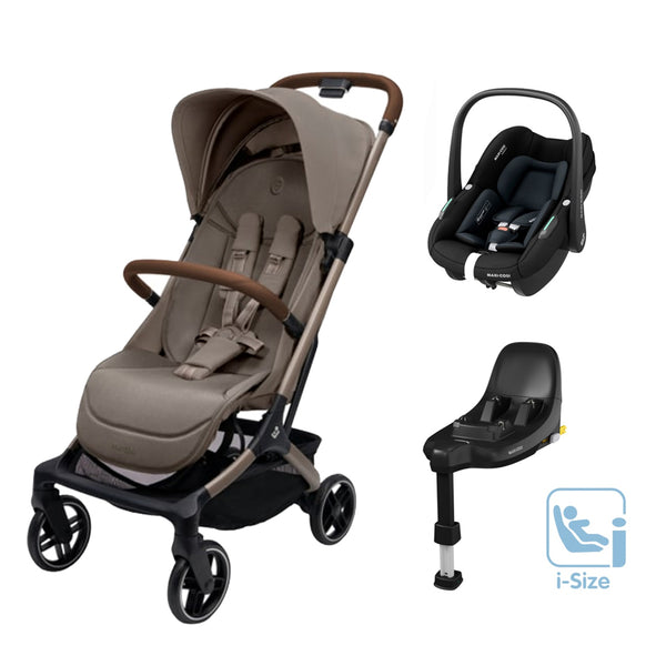 Maxi Cosi Oxford Cabin Travel System: Oxford Cabin Stroller + Pebble S Car Seat + FamilyFix S Base