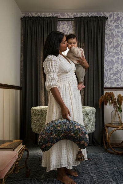 La Maman Nursing Pillow Wedge in Strawberry Thief-Feeding Pillow-DockATot-www.hellomom.co.za