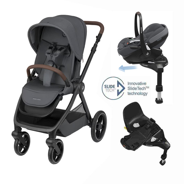 Maxi Cosi Oxford Travel System with Pebble 360 Pro and Familyfix 360 Pro-Travel Systems-Maxi Cosi-Twillic Graphite-www.hellomom.co.za