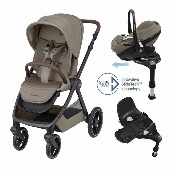 Maxi Cosi Oxford Travel System with Pebble 360 Pro and Familyfix 360 Pro-Travel Systems-Maxi Cosi-Twillic Truffle-www.hellomom.co.za