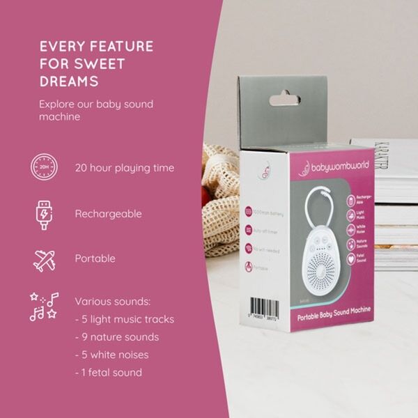BabyWombWorld Portable White Noise & Nature Sound Machine