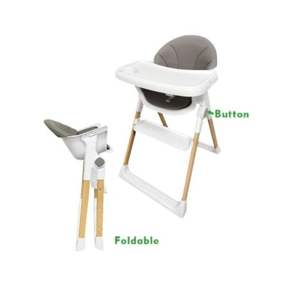 BabyWombWorld Sleekfold Foldable High Chair with Foot Rest-Highchairs-Baby Womb World-www.hellomom.co.za