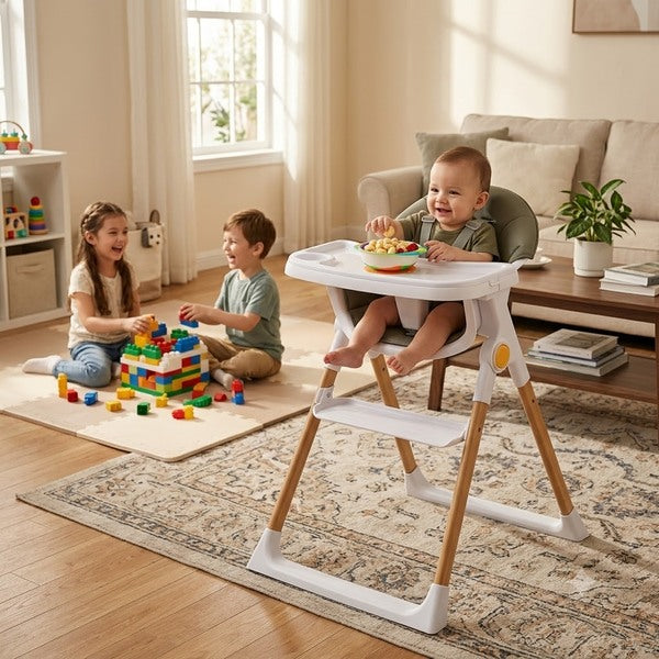 BabyWombWorld Sleekfold Foldable High Chair with Foot Rest-Highchairs-Baby Womb World-www.hellomom.co.za