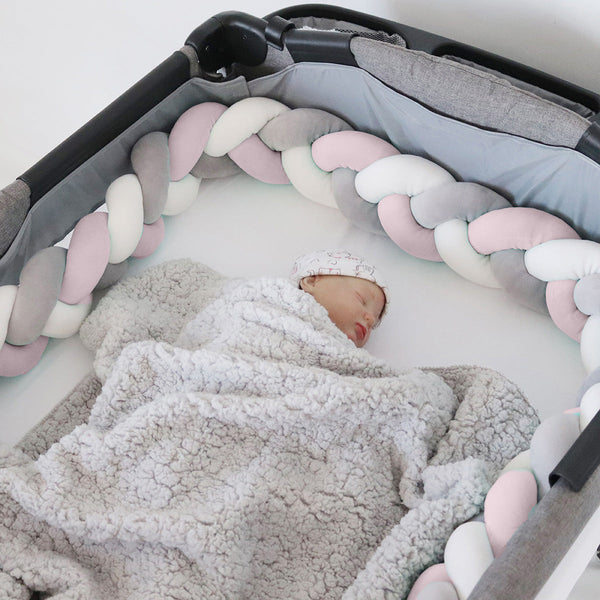 Snuggletime Braided Cot Bumber-Cot Bumper-Snuggletime-Grey-www.hellomom.co.za