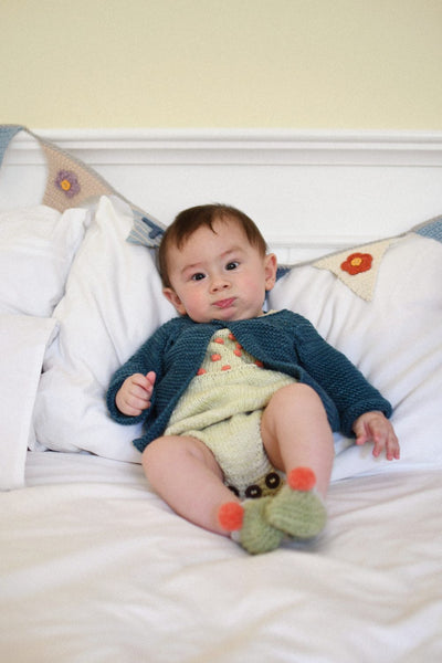 Nordic leaf garter stitch cardigan – Eco Cotton-Baby clothing-Blankets From Africa-Baltic-3 to 6 months-www.hellomom.co.za