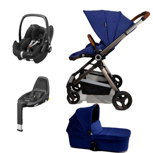 Alfa Kids 4 in 1 Travel System with Maxi Cosi Pebble Pro and FamilyFix3-Travel Systems-Alfa Kids-Blue-www.hellomom.co.za