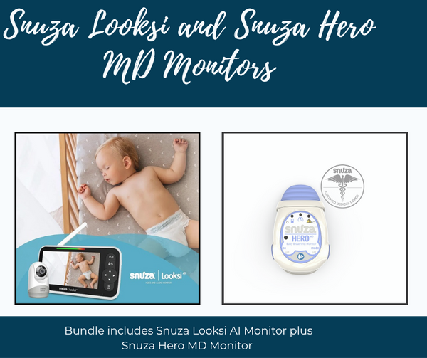 Snuza Looksi AI Monitor plus Snuza Hero MD Movement Monitor-Baby Monitors-Snuza-NO-www.hellomom.co.za
