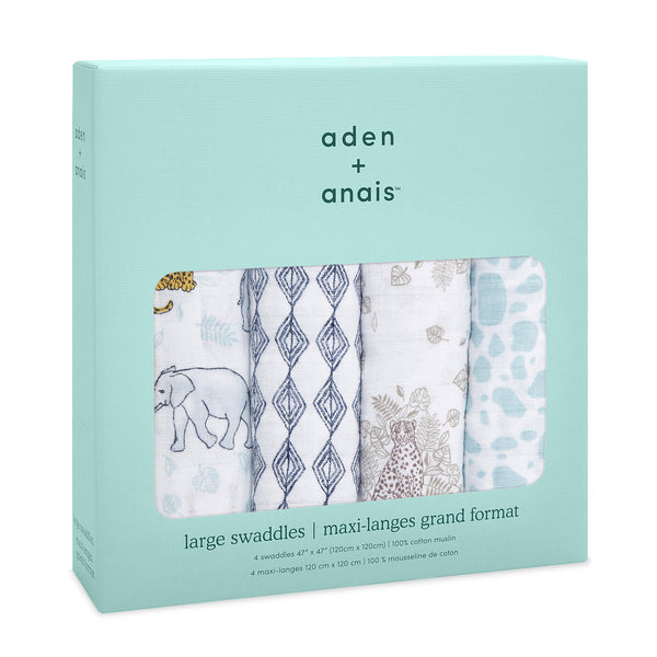 Aden + Anais Cotton Muslin 4 pack Swaddles