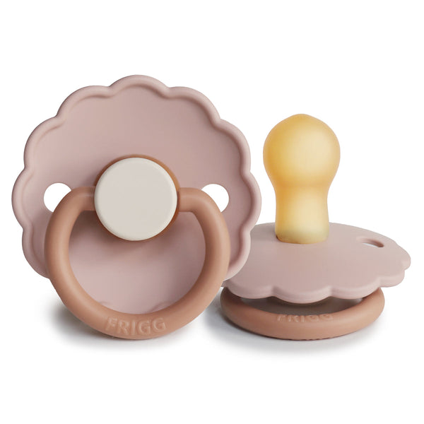 Frigg Daisy Colourblock - Round Latex Pacifier 3 pack-Pacifiers-Frigg-S1-Biscuit-www.hellomom.co.za