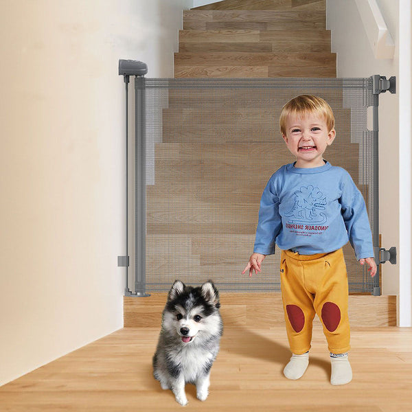 Snuggletime Autolock Retractable Safety Gate-Safety Gates-Snuggletime-Grey-www.hellomom.co.za