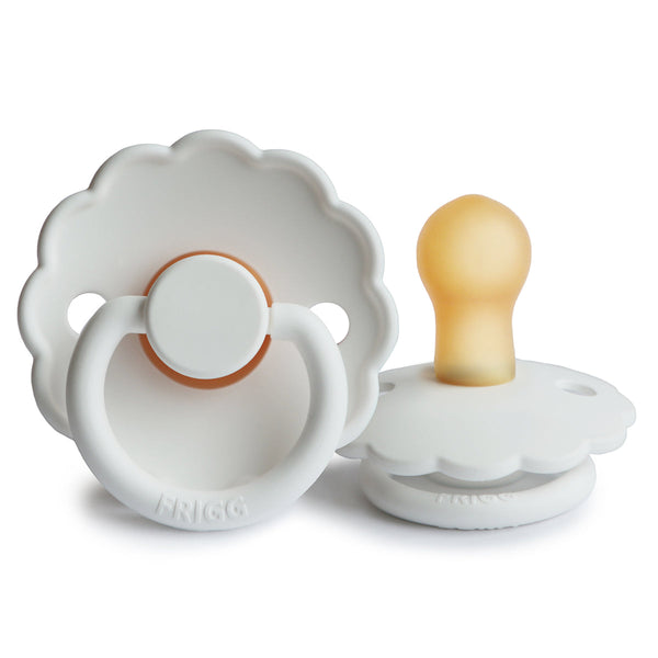 Frigg Daisy - Round Latex Pacifier 3 pack-Pacifiers-Frigg-S1-Bright White-www.hellomom.co.za