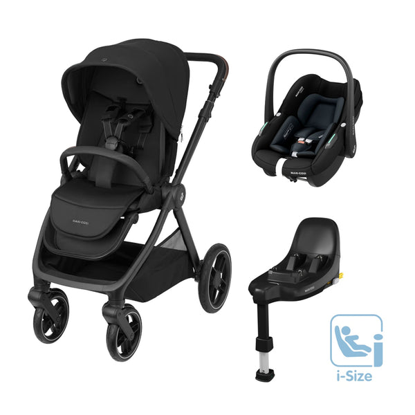 Maxi Cosi Oxford Travel System with Pebble S and FamilyFix S-Travel Systems-Maxi Cosi-Twillic Black/Black-www.hellomom.co.za