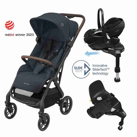 Maxi Cosi Soho Travel System with Pebble 360 Pro and FamilyFix 360 Pro-Travel Systems-Maxi Cosi-Essential Graphite-www.hellomom.co.za