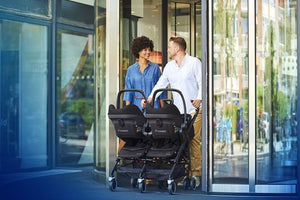 Parents pushing Stroller