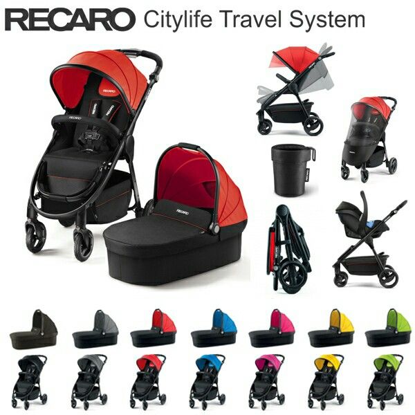 Recaro Citylife Travel System in Red and Black-Baby Strollers-Recaro-Recaro Citylife Stroller with Young Profi Car Seat-www.hellomom.co.za