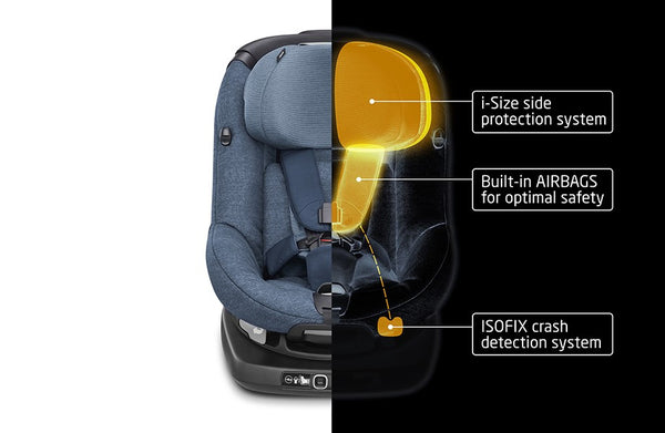 Maxi Cosi AxissFix Air Baby car seat in black with invisible air bags
