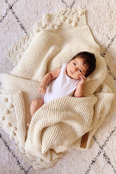 Baby Shawl in Eco Cotton by Blankets From Africa-Blankets-Blankets From Africa-Vanilla-www.hellomom.co.za