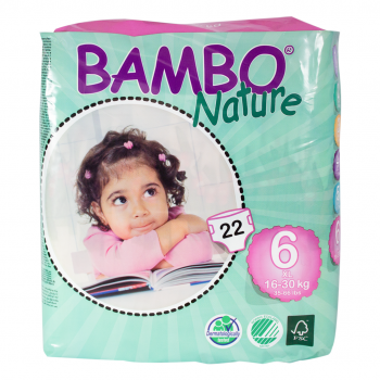 Bamboo Nature Eco Disposable Nappies (5packs)-Nappies-Mother Nature-16-30kg(110 nappies)-www.hellomom.co.za