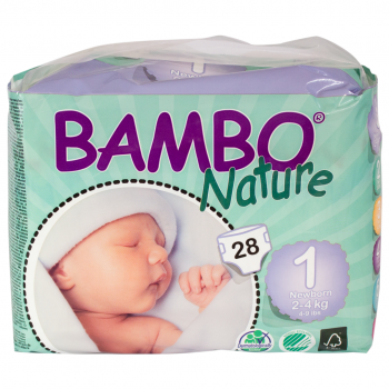 Bamboo Nature Eco Disposable Nappies (5packs)-Nappies-Mother Nature-2-4kg(140 nappies)-www.hellomom.co.za