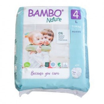 Bamboo Nature Eco Disposable Nappies (5packs)-Nappies-Mother Nature-7-14kg(120 nappies)-www.hellomom.co.za
