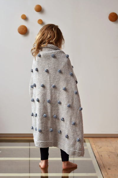 Bobble Cot Blanket In Eco Cotton By Blankets From Africa-Blankets-Blankets From Africa-Mist with Cobblestone Bobbles-www.hellomom.co.za