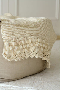 Bobble Lace Edged Cot Blanket in Eco Cotton by Blankets From Africa-Blankets-Blankets From Africa-Vanilla-www.hellomom.co.za