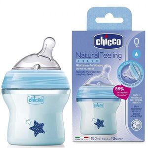 Chicco Natural Feeling Coloured Bottles Trio Pack - 150ml-Bottles-Chicco-Blue-www.hellomom.co.za