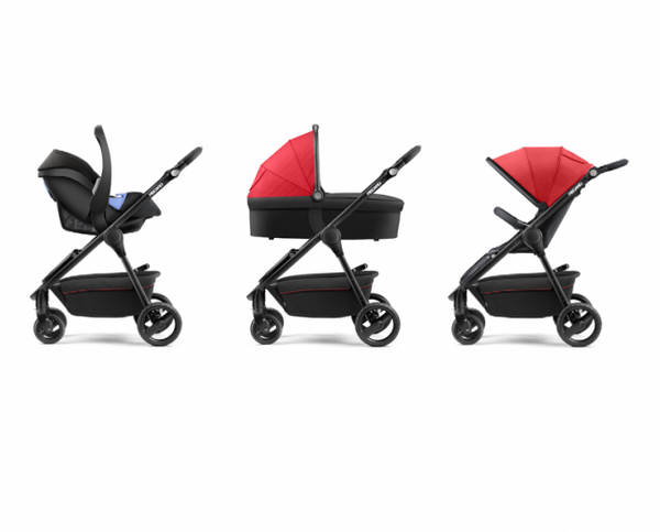 Recaro Citylife Travel System in Red and Black-Baby Strollers-Recaro-Recaro Citylife Stroller with Young Profi Car Seat-www.hellomom.co.za