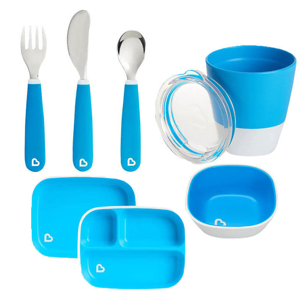 Munchkin Colour Me Hungry Dining Set in Blue