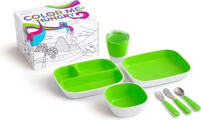 Munchkin Colour Me Hungry Dining Set in Green with Gift Box