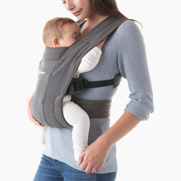 Ergobaby Embrace Carrier in Heather Grey Front Carrying position