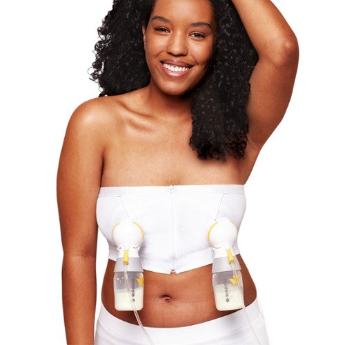 Medela Hands Free Pumping Bustier-Breast Pump Bustier-Medela-Small-White-www.hellomom.co.za