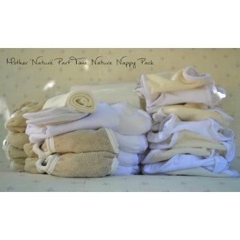 Mother Nature Part Time Pack : The Nature Nappy-Nappies-Mother Nature-4 Vanilla 3 Green 3 Pink-www.hellomom.co.za