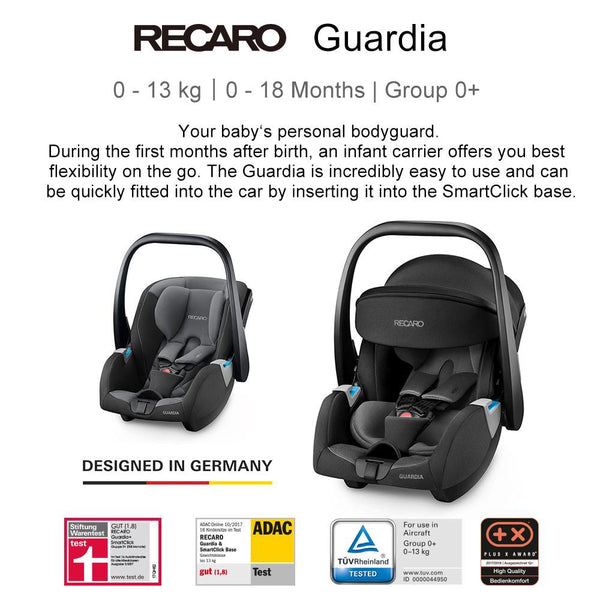 Recaro Guardia Infant Car Seat-Car Seats-Recaro-Performance Black-www.hellomom.co.za