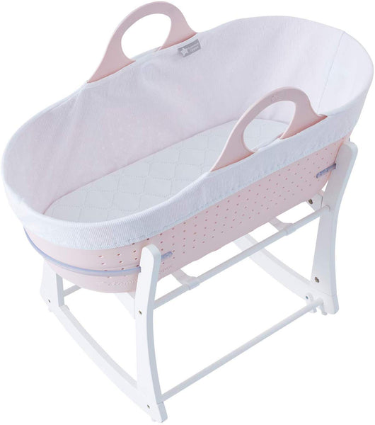 Tommee Tippee Moses Basket and Stand-Moses Basket-Tommee Tippee-Soft Pink-www.hellomom.co.za
